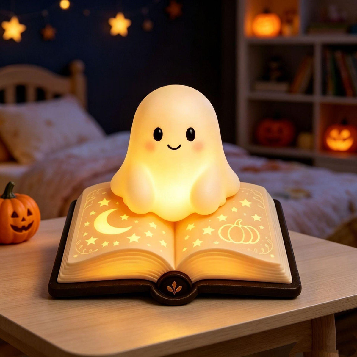 Glowing Spell Book Ghost Night Light