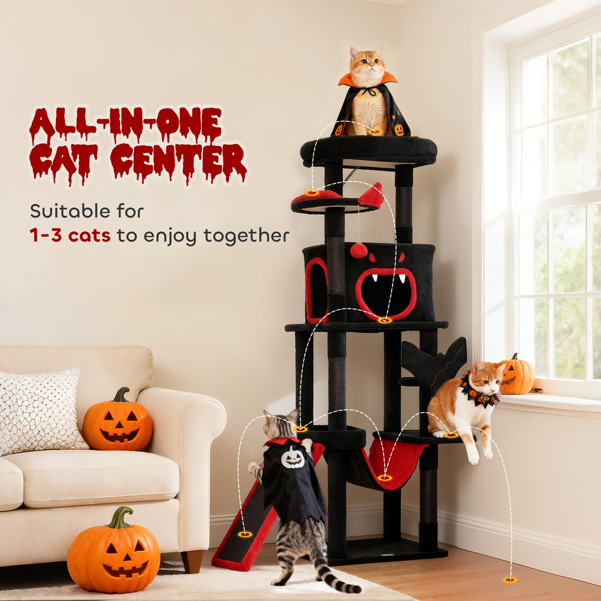 Cat tower levels