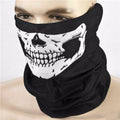 Skull face gaiter being worn