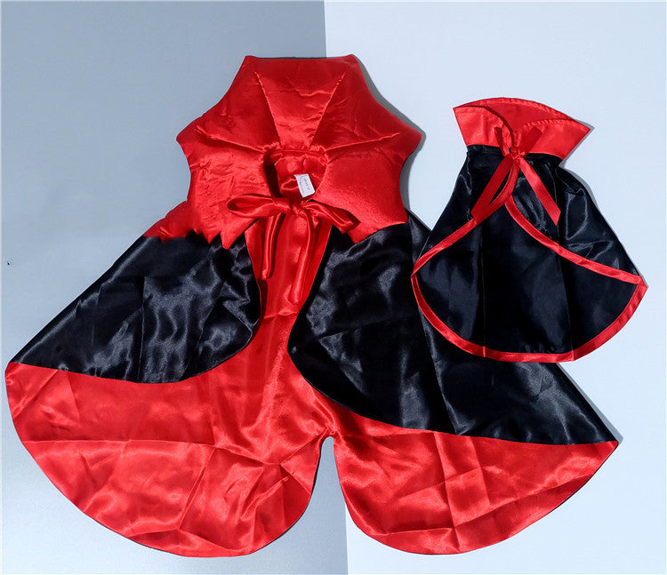 Vampire pet cape laid flat