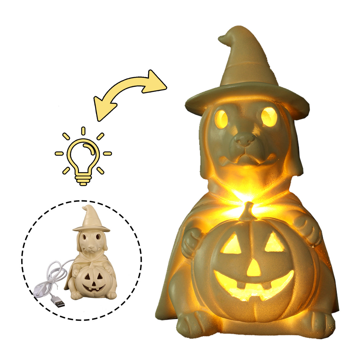 Ghost Sausage Dog Lamp