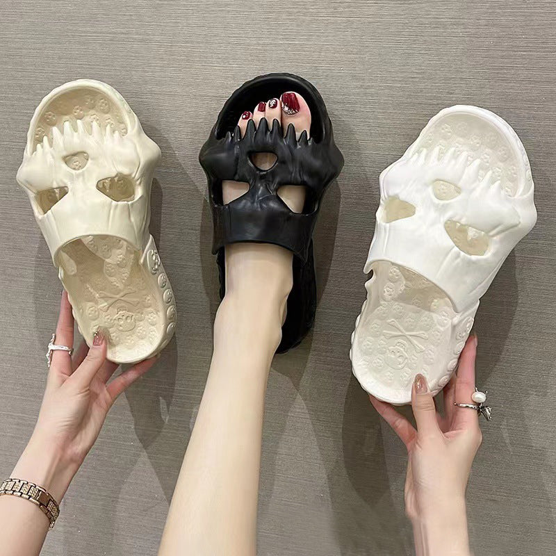Skull slides in white and black
