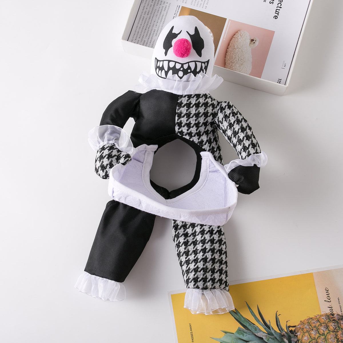 Clown pet costume flat