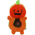 Plush pumpkin squeaky dog toy