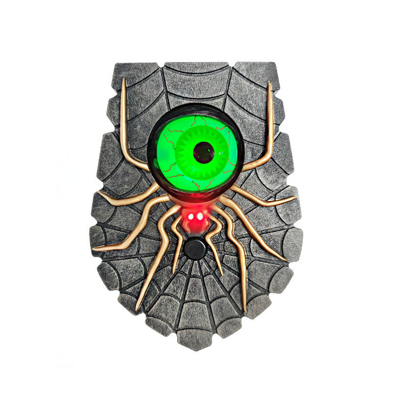 Grey and green haunted doorbell