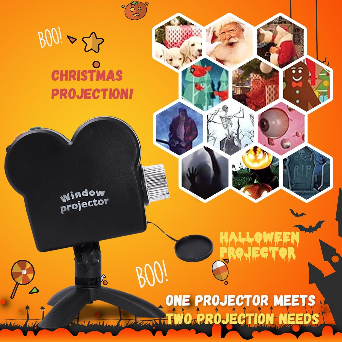 Halloween window projector