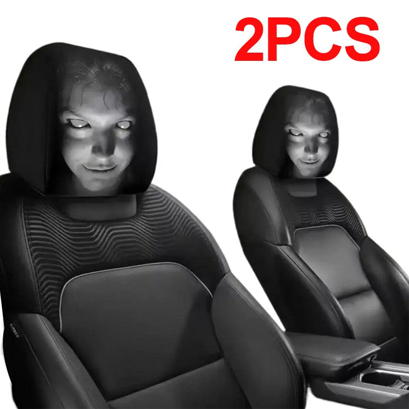 Creepy Ghost Car Headrest Covers (2-Pack)