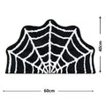 Spider web shaped gothic rug