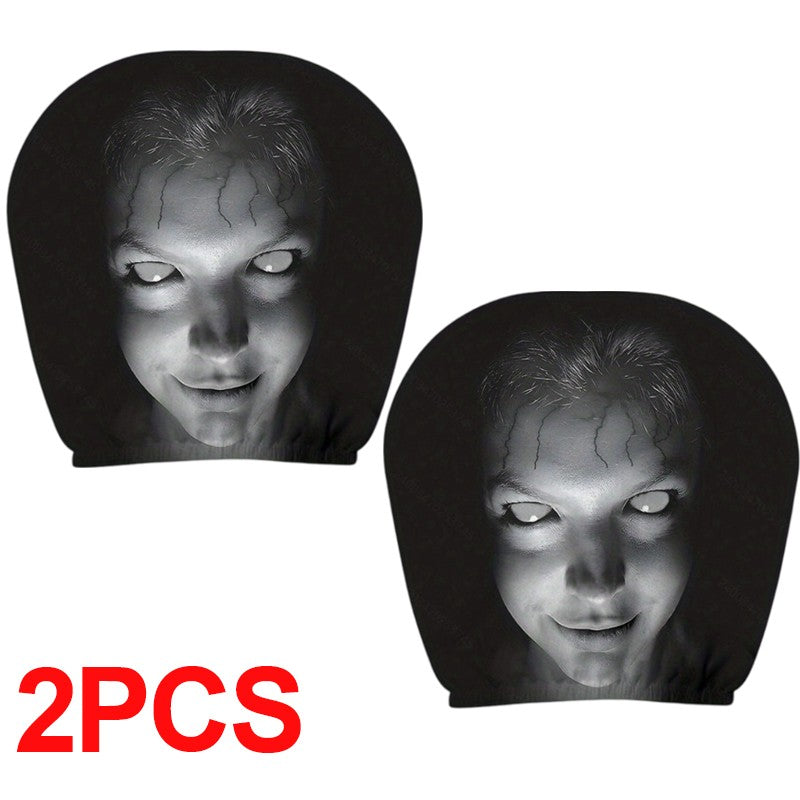 Creepy Ghost Car Headrest Covers (2-Pack)