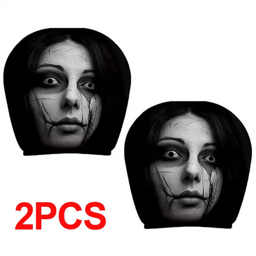 Creepy Ghost Car Headrest Covers (2-Pack)
