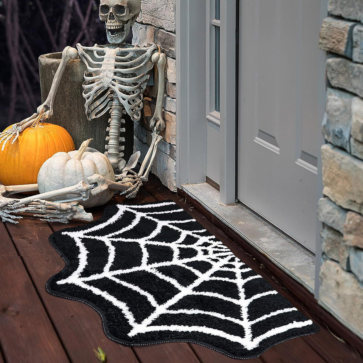 Gothic door rug in a hallway