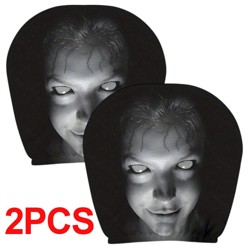 Creepy Ghost Car Headrest Covers (2-Pack)