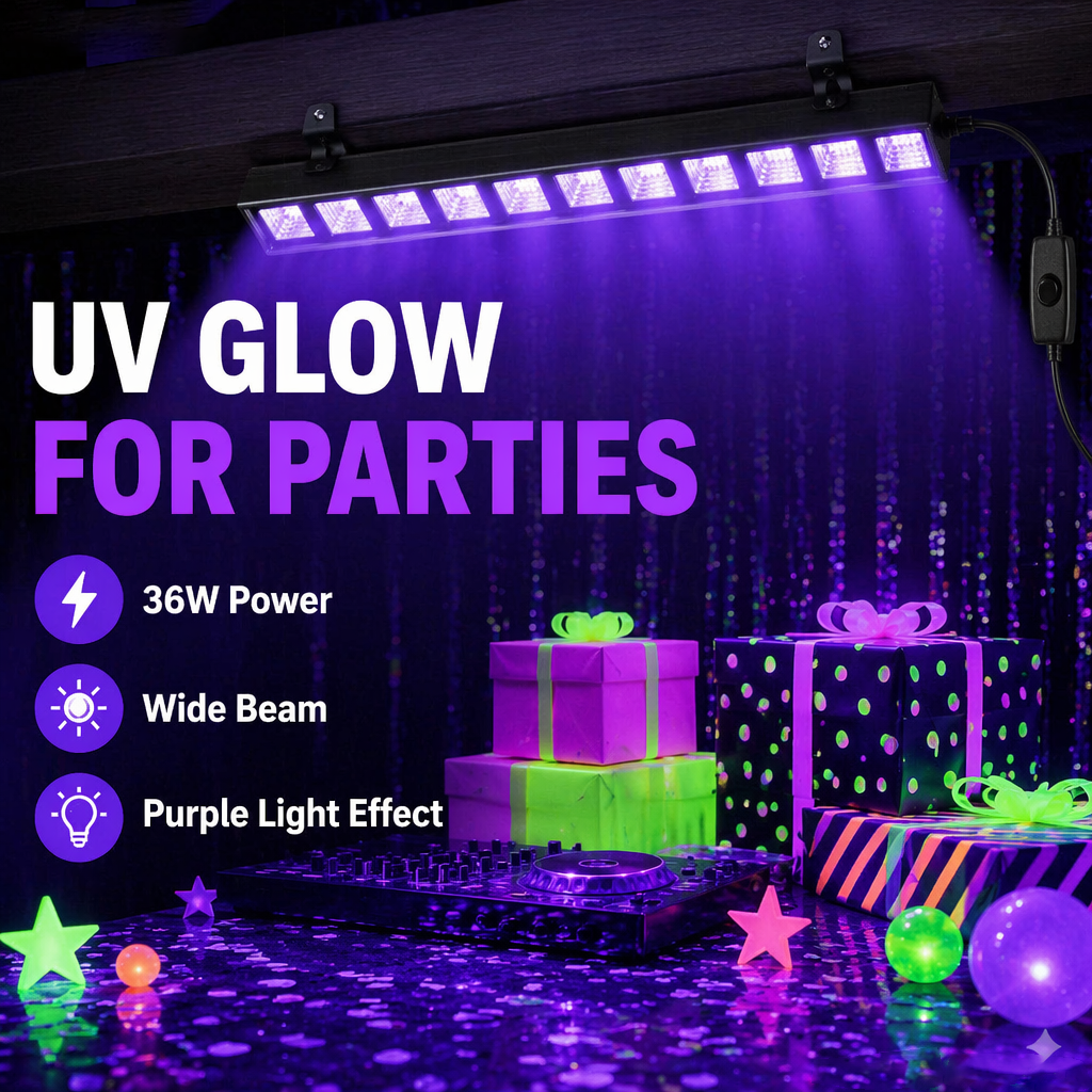 UV Blacklight Glow Bar (36W)