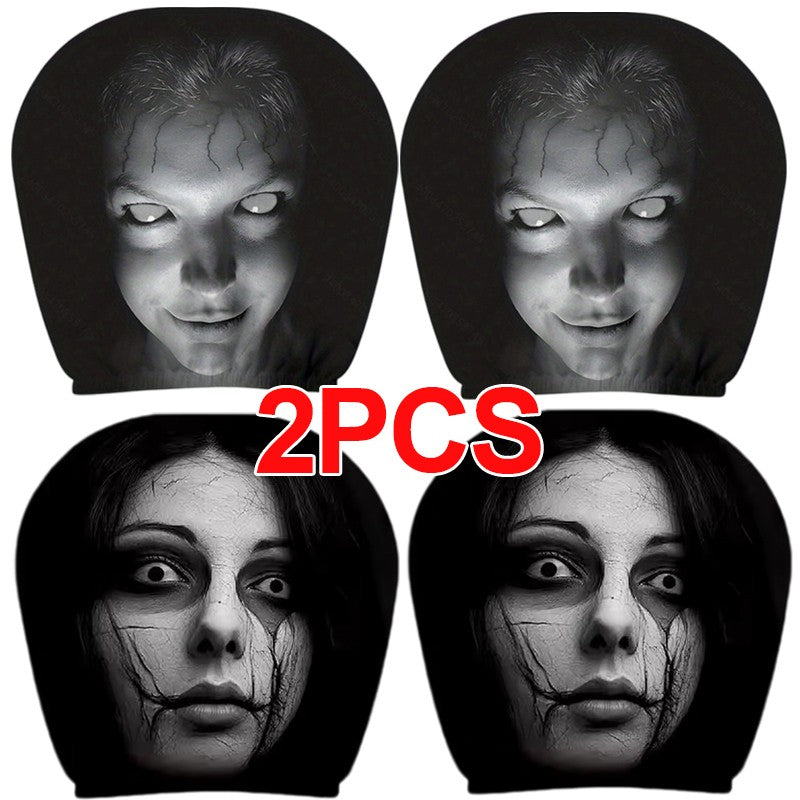 Creepy Ghost Car Headrest Covers (2-Pack)